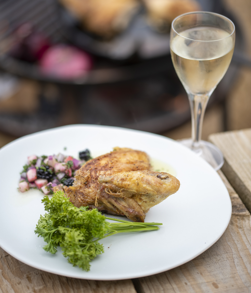 Spatchcock Chicken with Blackberry &amp; Apple Salsa Journal